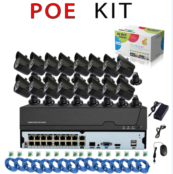 4K 16ch POE NVR Kits